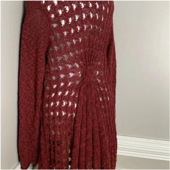 Soft Surroundings Rust Colored Crocheted Long Sleeve Cardigan Size Small - Picture 9 of 12